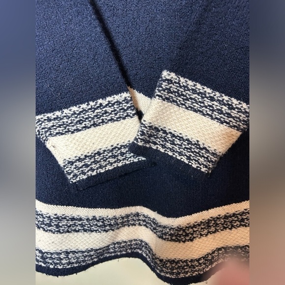 Lauren Ralph Lauren Navy Blue Cream Chevron Wool Blend Sweater Women’s 3X - Picture 7 of 12